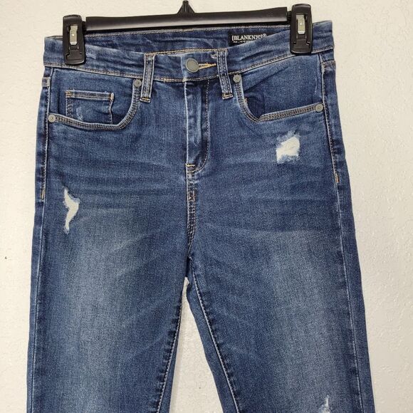 BlankNYC Size 26 Dark Wash The Great Jones High Rise Skinny Distressed Jeans - Picture 4 of 10